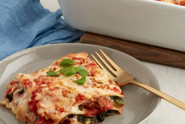 Sausage, Cheese And Basil Lasagna