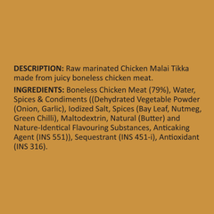 Meatzza Marinated boneless malai tikka 500g