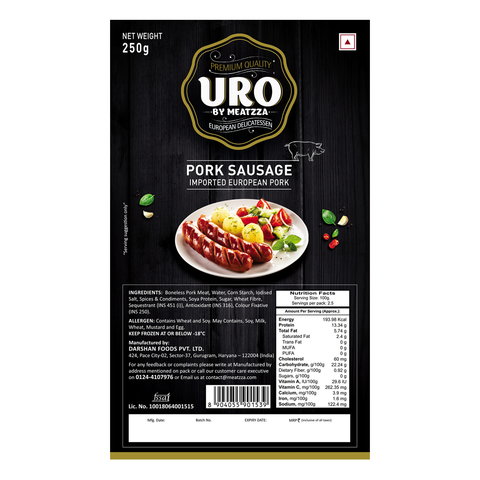 Pork Sausage Imported European Pork