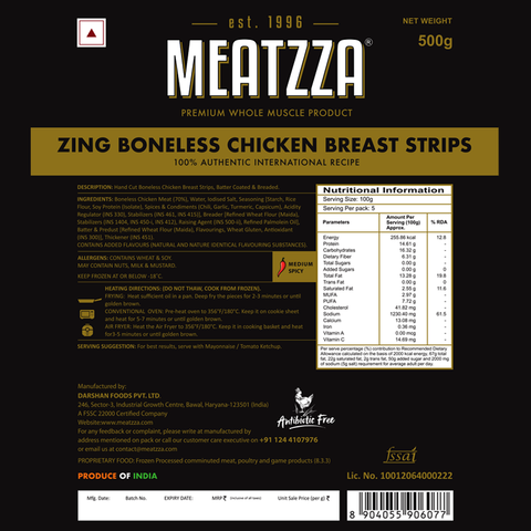 Zing Boneless Chicken Breast Strips