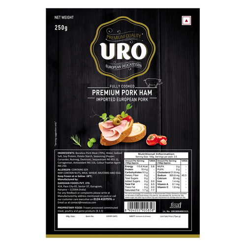 Premium Pork Ham Imported European Pork