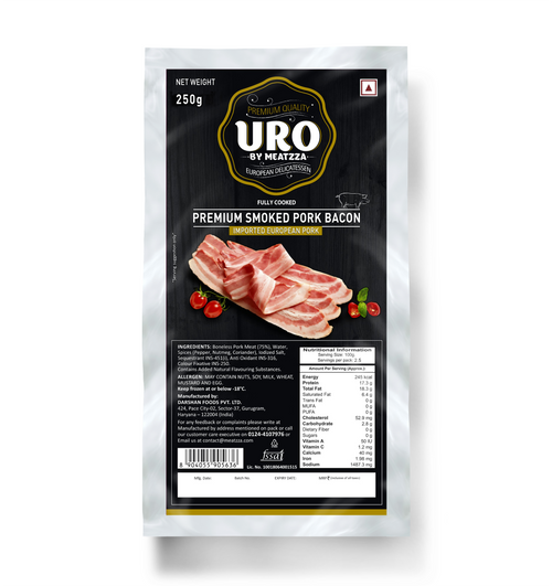 Premium Smoked Pork Bacon Imported European Pork
